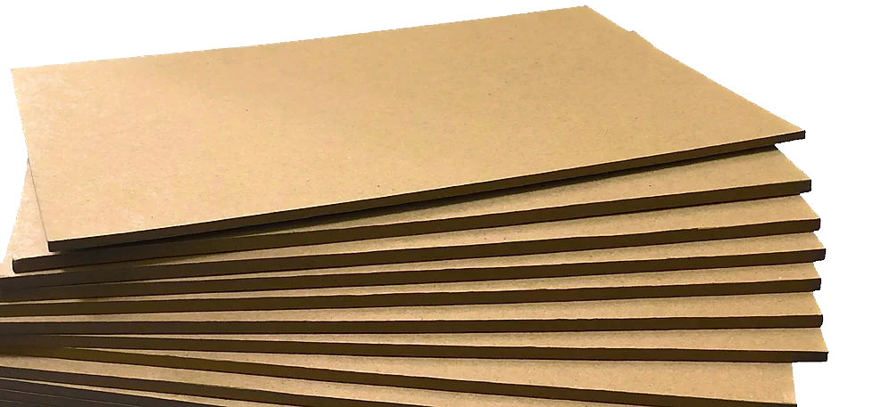 Stack of solid fibre layerboards